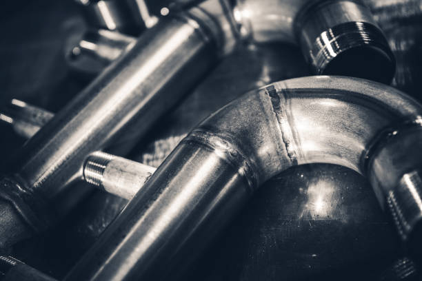istock Welded Stainless Steel Pipes Close Up 1371591699