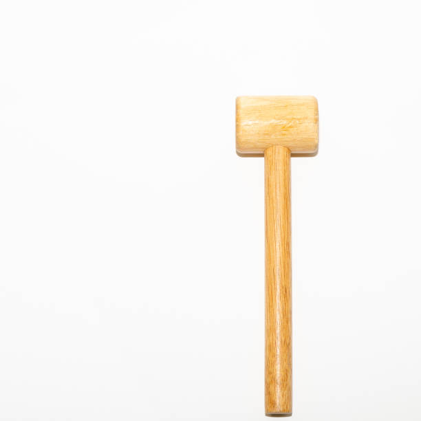istock Wooden gavel hammer isolated 1371594509