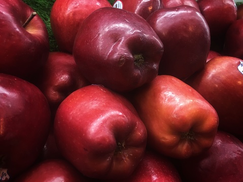 group of red apple, fresh fruit