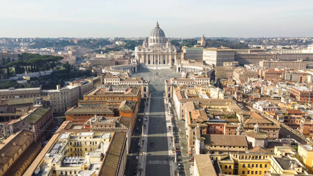 plac św. piotra - rome italy vatican st peters basilica zdjęcia i obrazy z banku zdjęć