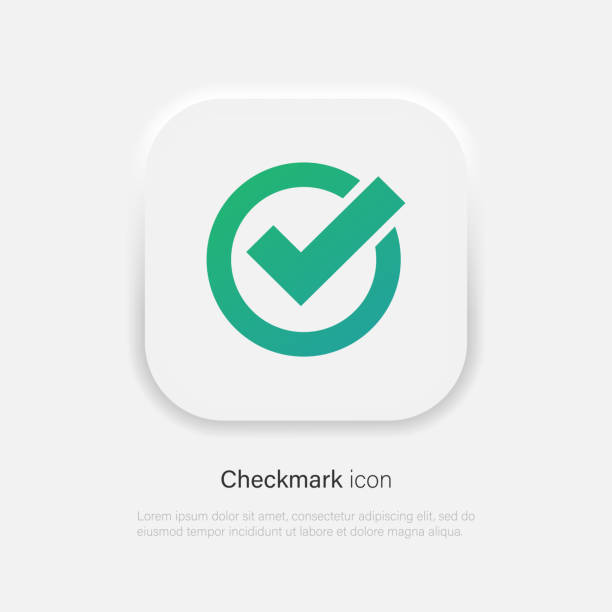 istock Green Check mark icon. Tick symbol in neumorphism style. Vector EPS 10 1371616933
