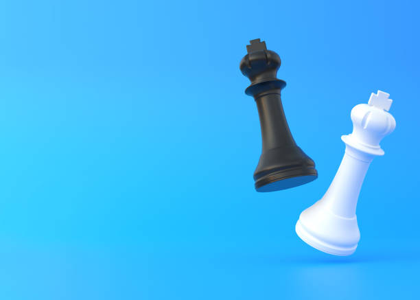 istock Realistic king on bright blue background with copy space 1371618477