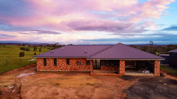 istock Residential house being built 1371624377