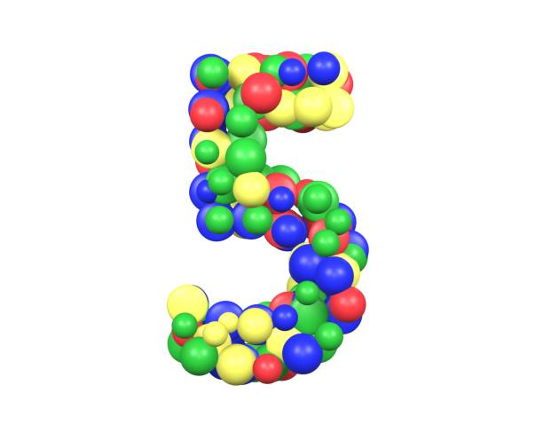 istock Toy Ball Themed Font Number 5 1371627894