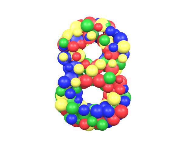 istock Toy Ball Themed Font Number 8 1371627908