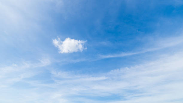 istock Panoramic view of clear blue sky and clouds, clouds with background. 1371640424