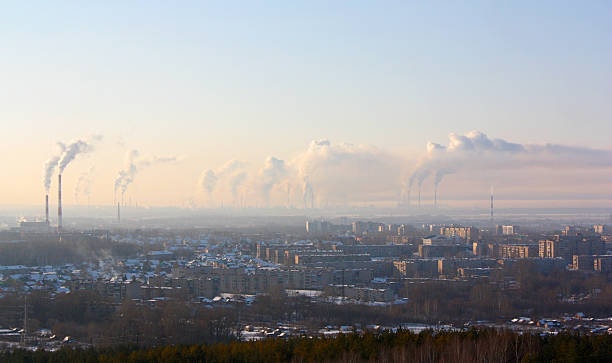 istock Chimney-stalks pollute atmosphere 137164089