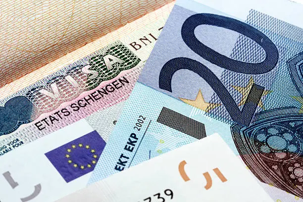 Photo of Schengen visa and Euro