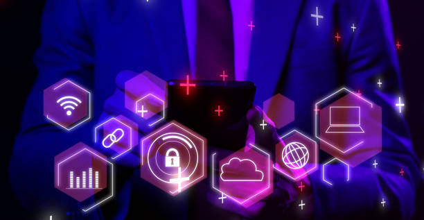 istock Cybersecurity cybercrime internet scam, businessman mobile phone digital network technology computer virus attack risk protection, identity privacy data hacking, AI artificial intelligence firewall 1371647340