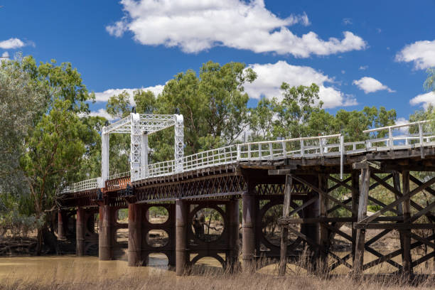 istock Wooden road bridge over Darling River 1371647401