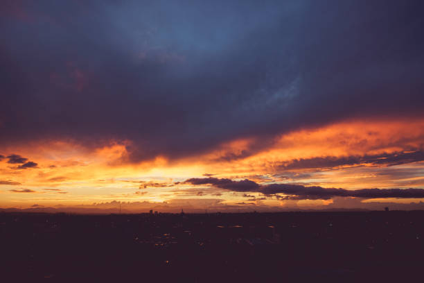 istock Sunset visible from Chofu, Tokyo 1371656928