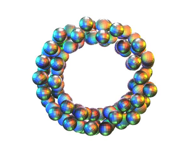 istock Disco Ball Themed Font Letter O 1371664638