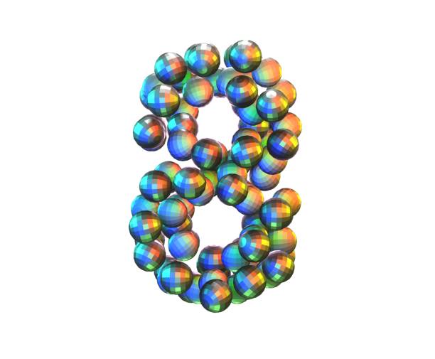 istock Disco Ball Themed Font Number 8 1371664963