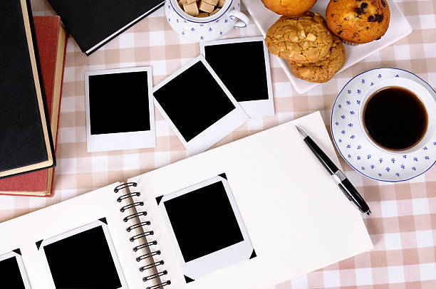 istock Photo album with coffee and biscuits 137166579