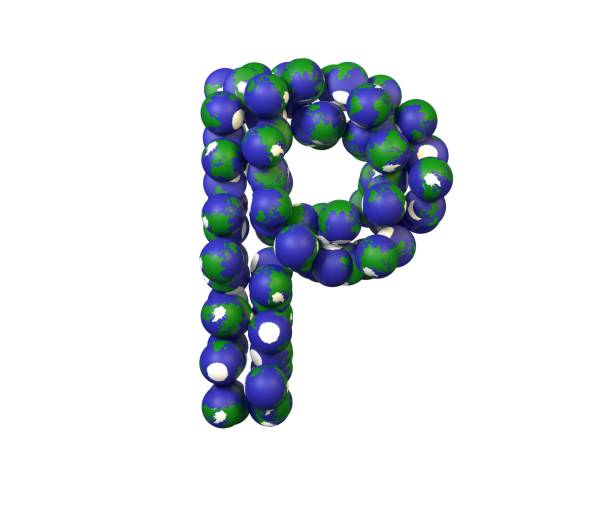 istock Earth Themed Font Letter P 1371666649