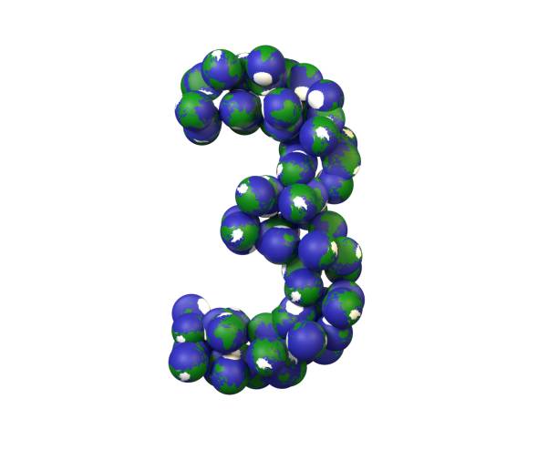istock Earth Themed Font Number 3 1371667338