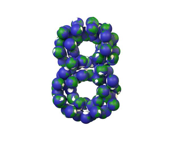 istock Earth Themed Font Number 8 1371667426