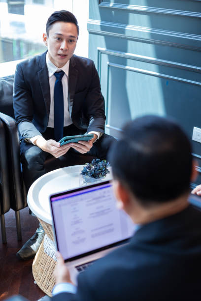 Asian businessman having meeting