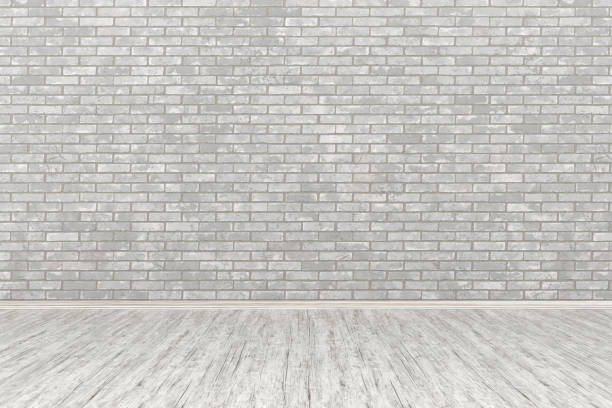 istock Modern empty interior with stone wall and wooden floor. 3d Illustration 1371669397