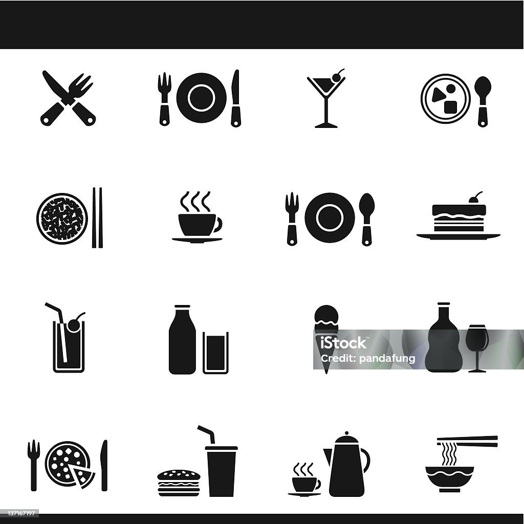 Food Icons Set (Vector) A set of vector food icons Alcohol - Drink stock vector