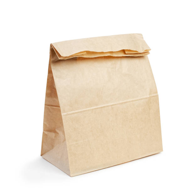 istock Closeup paper bag isolated on white background 1371672305