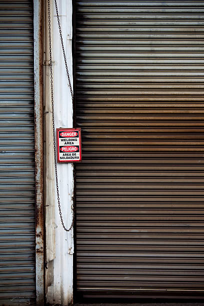 istock A posted warning sign on a garage 137167339