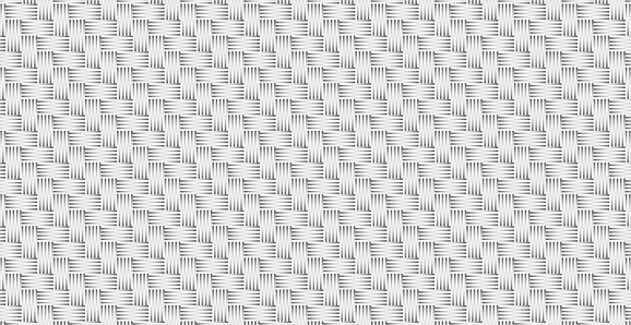 Panoramic gray wicker background, repeating elements - Vector illustration