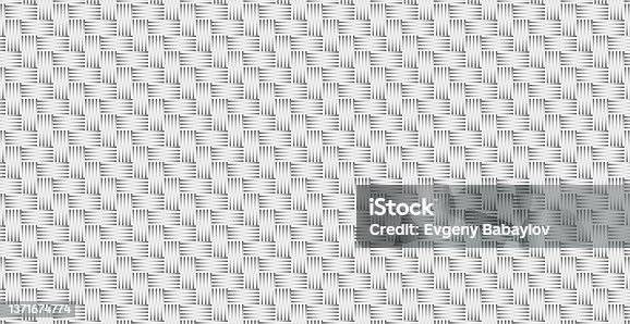 istock Panoramic gray wicker background, repeating elements - Vector 1371674774