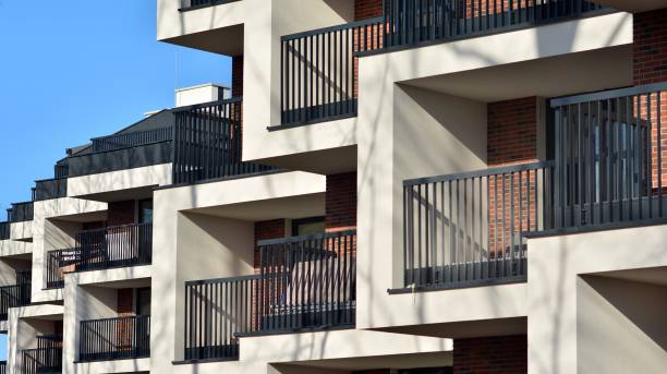 istock Abstract architecture, fragment of modern urban geometry,. 1371678067