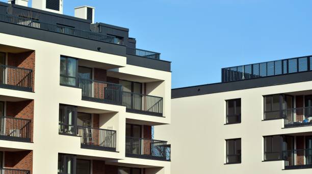 istock Abstract architecture, fragment of modern urban geometry,. 1371678091