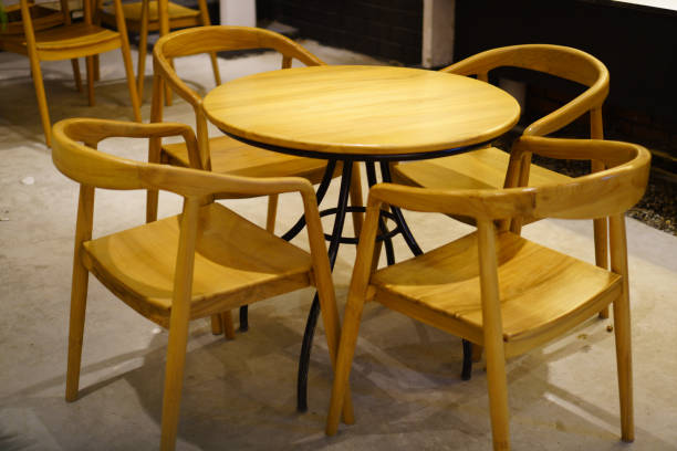 istock wooden stool and table stock photo 1371680034