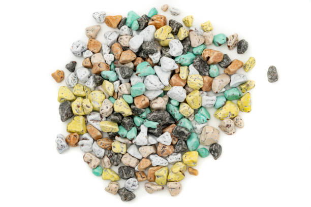 istock Chocolate Pebbles isolated on white background. 1371681050