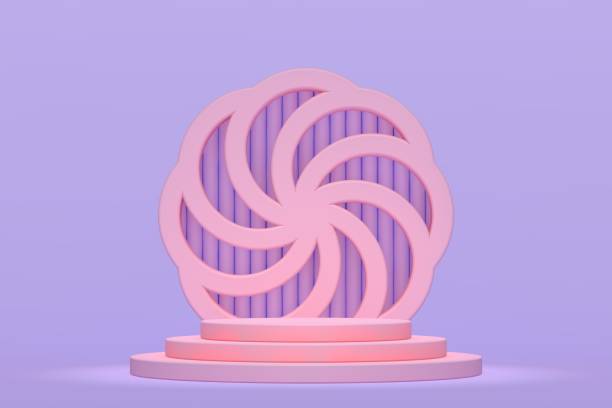 istock Purple and pink blank scene, empty stage for product presentation 1371682491