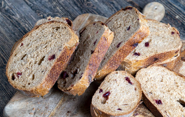 istock fresh cut bread made of flour and dried cranberries 1371688376