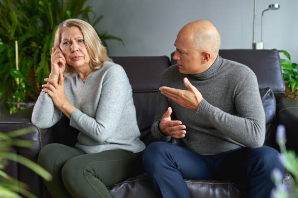 istock Upset man and woman having problems 1371689879