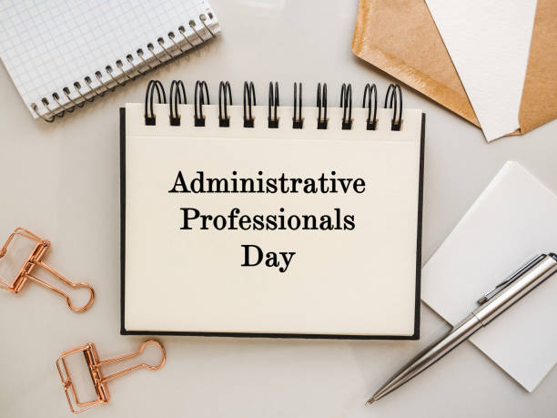 istock Happy Administrative Professionals Day. Greeting Card. Close-up 1371690004
