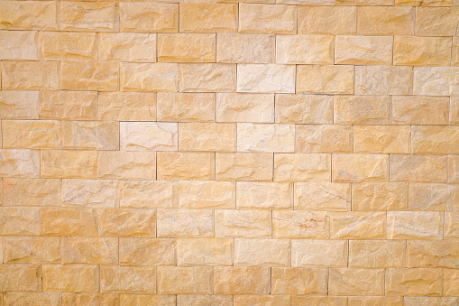 Texture: a wall of Jerusalem stone.  Soft Color Brick Wall as Background.