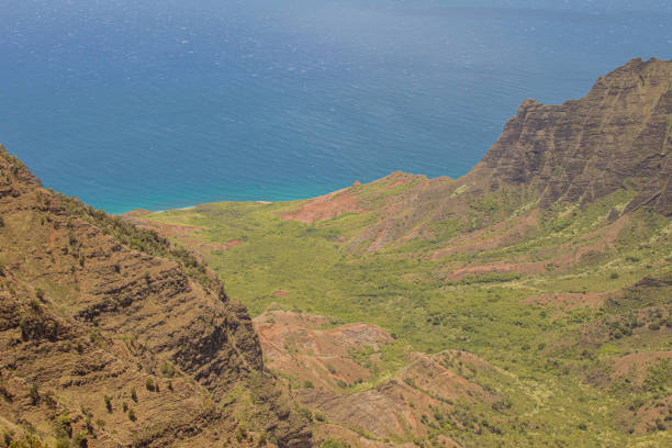 istock Panoramic top view from Napili valley in Kauai, Hawai 1371691408