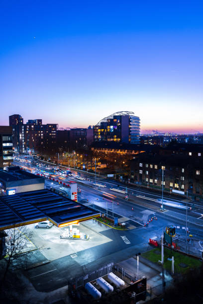 istock Manchester Skyline Buildings At Night 1371693930