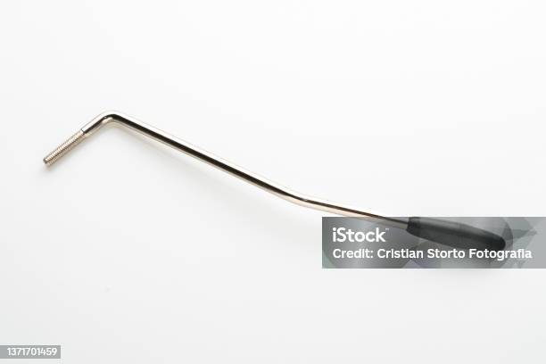 Whammy Bar For Electric Guitar On White Background Stock Photo - Download Image Now