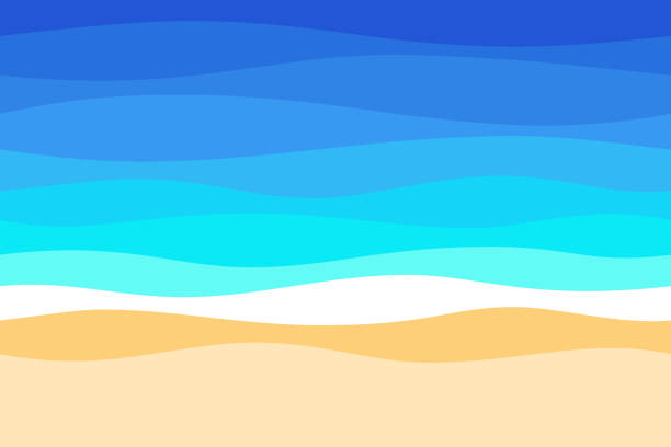 illustrations, cliparts, dessins animés et icônes de fond abstrait transparent de mer et de sable - sand wave pattern beach wave