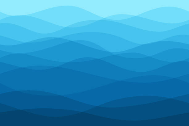 bezproblemowe, wadliwe tło - wave pattern water seamless stock illustrations