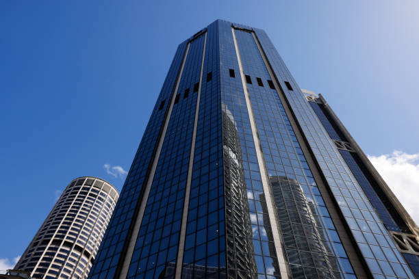 istock Tall office buildings and blue sky 1371714203