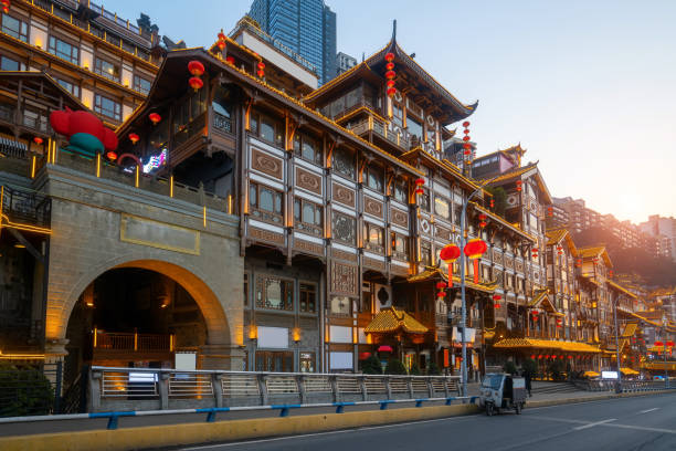 Hongyadong folk street, Chongqing, China Hongyadong folk street, Chongqing, China chongqing stock pictures, royalty-free photos & images