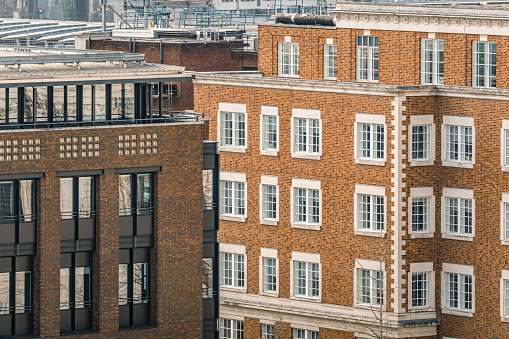 Old dock warehouses converted into luxury housing, London