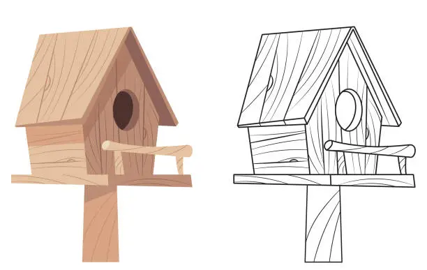 Vector illustration of Bird House