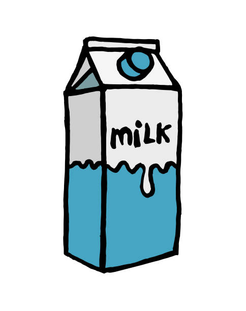 Vector illustration of a milk box on a white background. Vector illustration of a milk box on a white background. milk carton stock illustrations