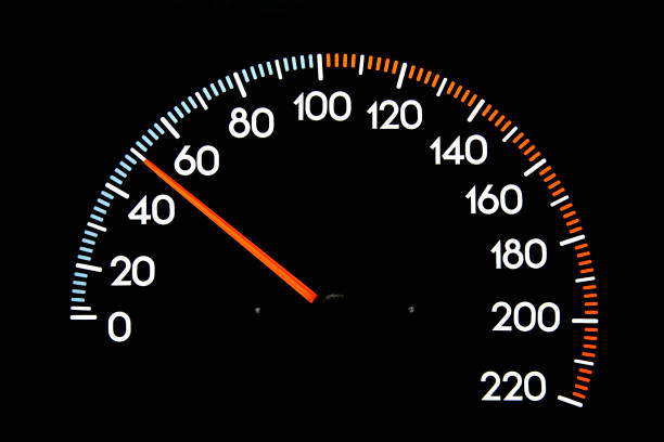 tachimetro con ago visualizzazione 50
(nessun kmh o mph) - speedometer odometer number 50 car foto e immagini stock