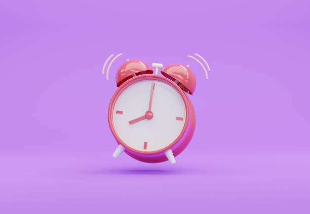 istock 3D illustration alarm clock on flat color background with copy space. Minimalistic background, concept of time 1371723479
