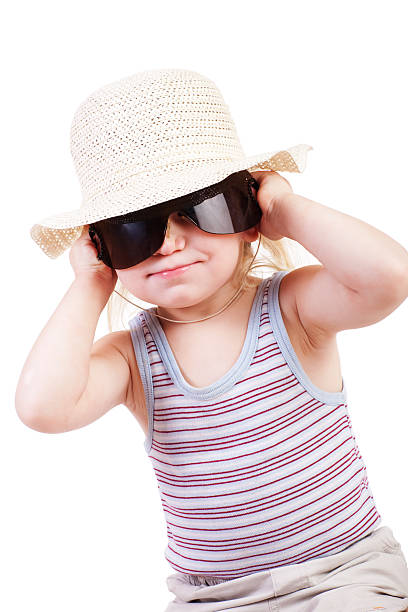 child in sunglassses stock photo